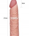 LoveToy X Tender Gerçekçi Dokulu Penis Kılıfı 2.5 cm Uzatmalı