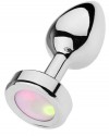 NOXXX Çelik Anal Plug Led Işıklı Orta Boy