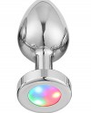 NOXXX Çelik Anal Plug Led Işıklı Orta Boy