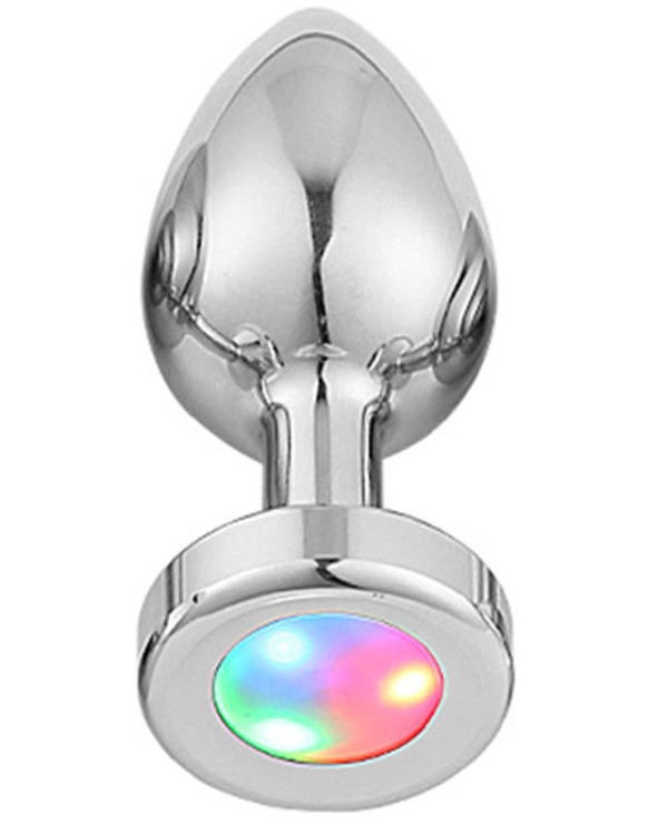 NOXXX Çelik Anal Plug Led Işıklı Orta Boy