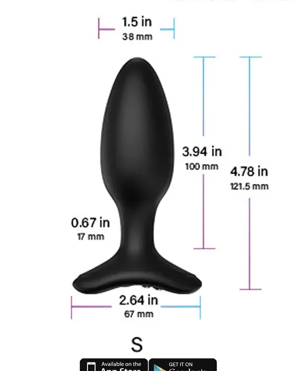 Lovense HUSH 2 Anal Plug 1.5" App Controlled