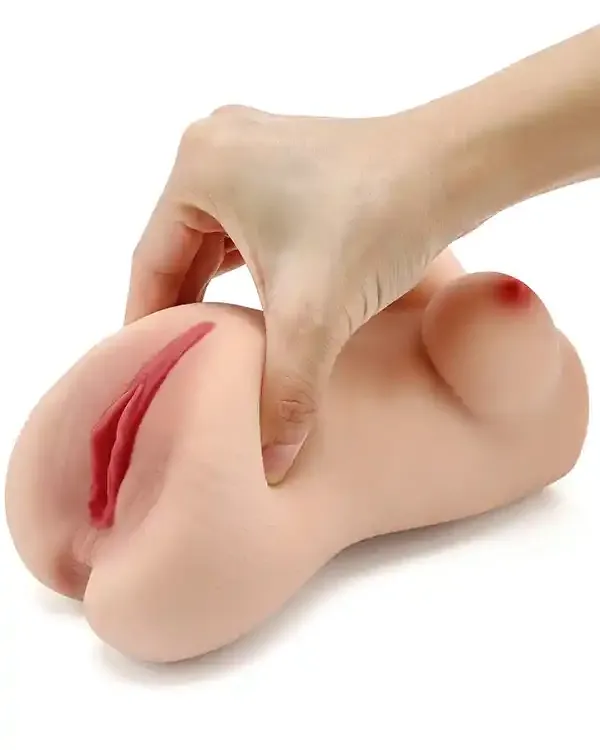 Göğüslü Anal ve Vajinal Çift Girişli Mastürbatör