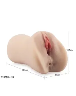 Anal ve Vajinal Çift Girişli Realistik Mastürbatör