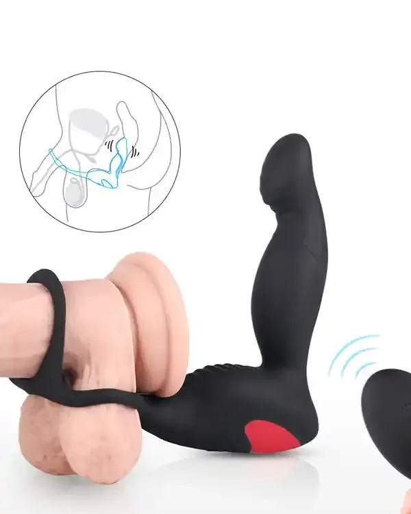 Penis Halkalı Prostat Şarjlı Uzaktan Kumandalı Anal Vibratör