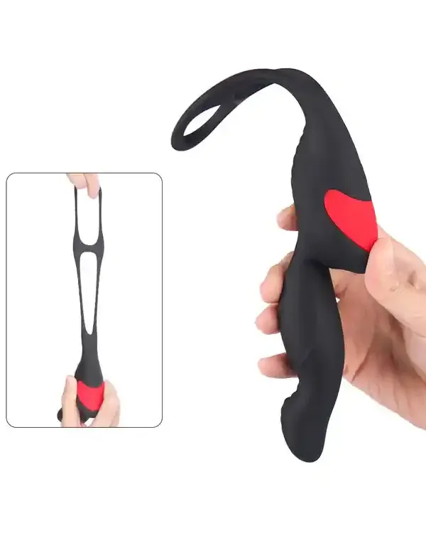 Penis Halkalı Prostat Şarjlı Uzaktan Kumandalı Anal Vibratör